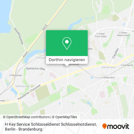 H Key Service Schlüsseldienst Schlüsselnotdienst Karte