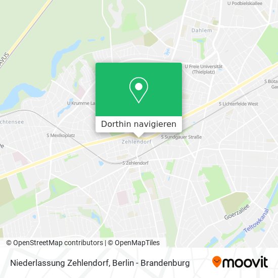 Niederlassung Zehlendorf Karte