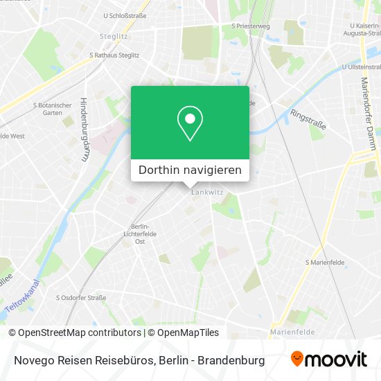 Novego Reisen Reisebüros Karte