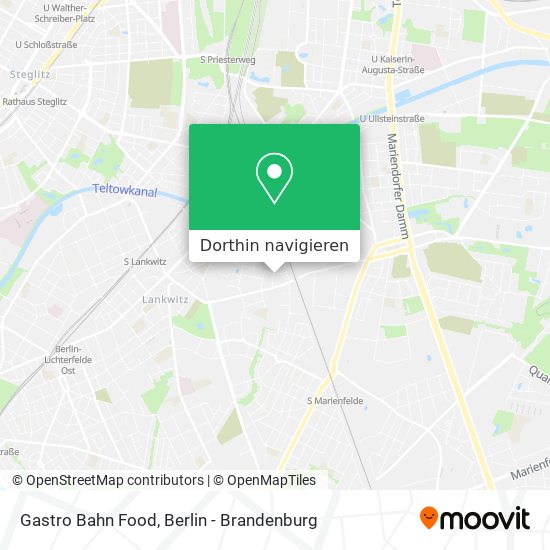 Gastro Bahn Food Karte