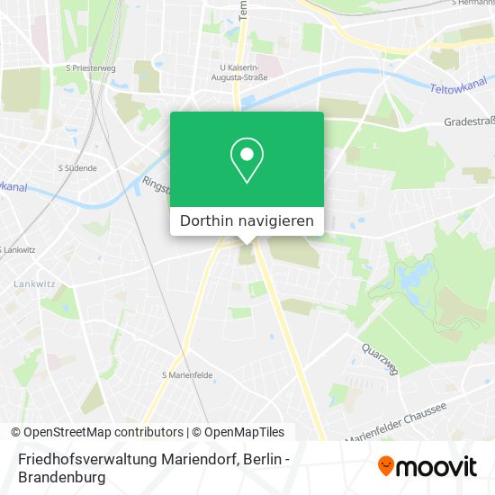 Friedhofsverwaltung Mariendorf Karte