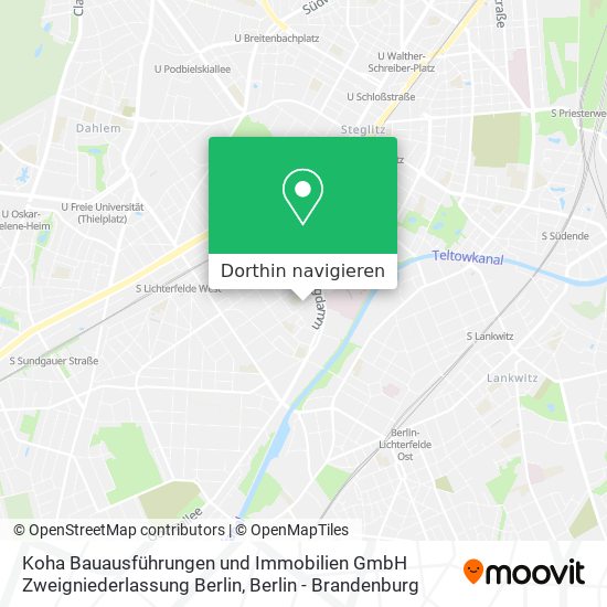 Koha Bauausführungen und Immobilien GmbH Zweigniederlassung Berlin Karte