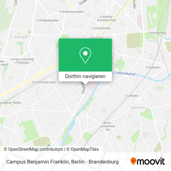 Campus Benjamin Franklin Karte