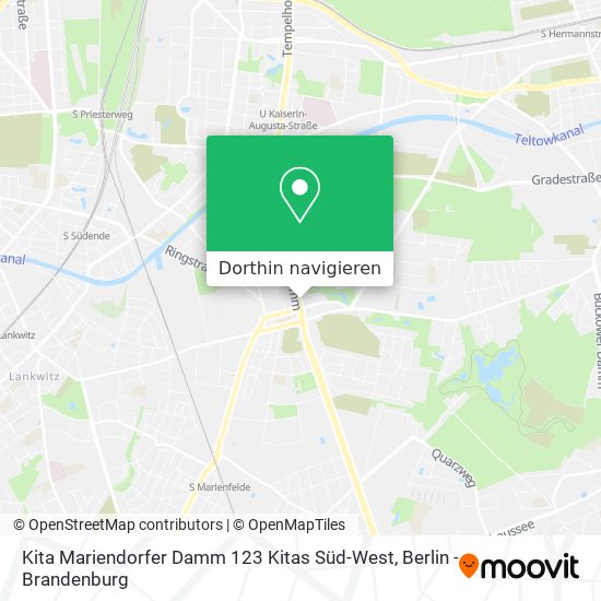 Kita Mariendorfer Damm 123 Kitas Süd-West Karte