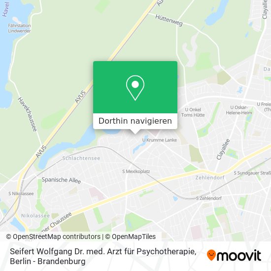 Seifert Wolfgang Dr. med. Arzt für Psychotherapie Karte