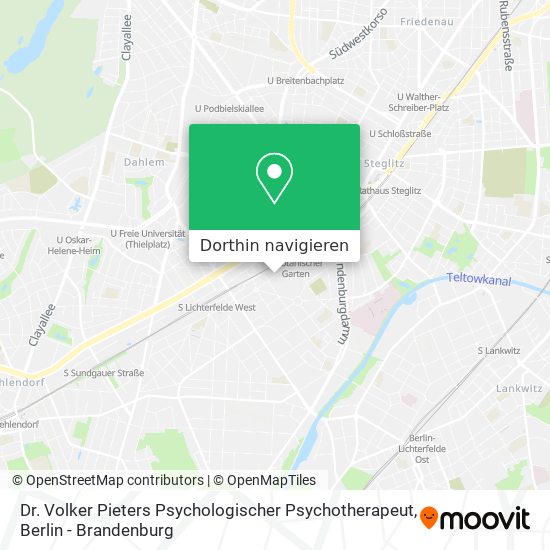 Dr. Volker Pieters Psychologischer Psychotherapeut Karte