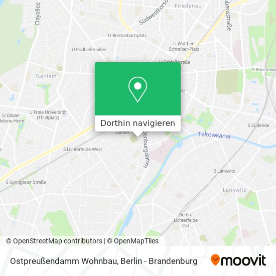 Ostpreußendamm Wohnbau Karte