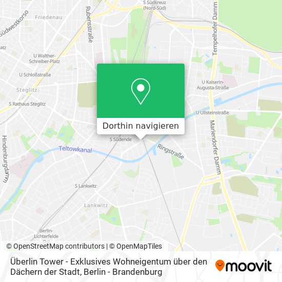 Überlin Tower - Exklusives Wohneigentum über den Dächern der Stadt Karte