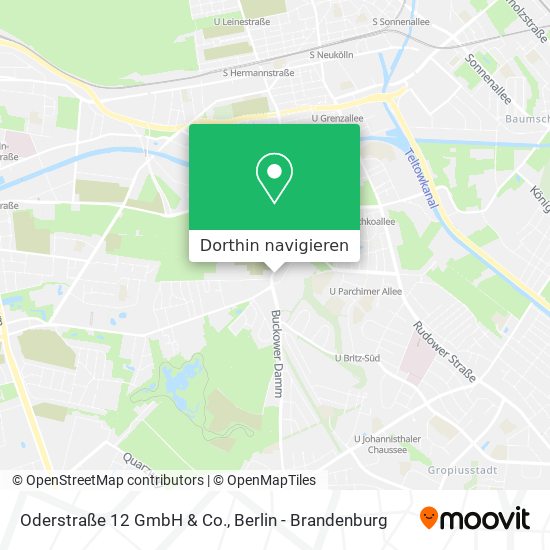 Oderstraße 12 GmbH & Co. Karte