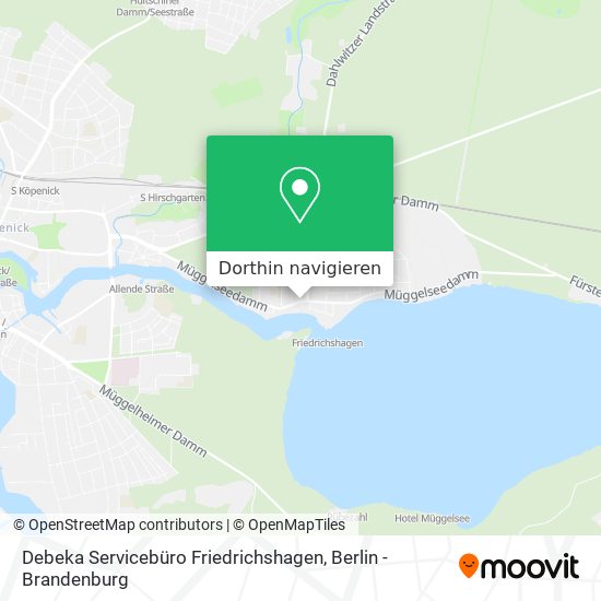 Debeka Servicebüro Friedrichshagen Karte