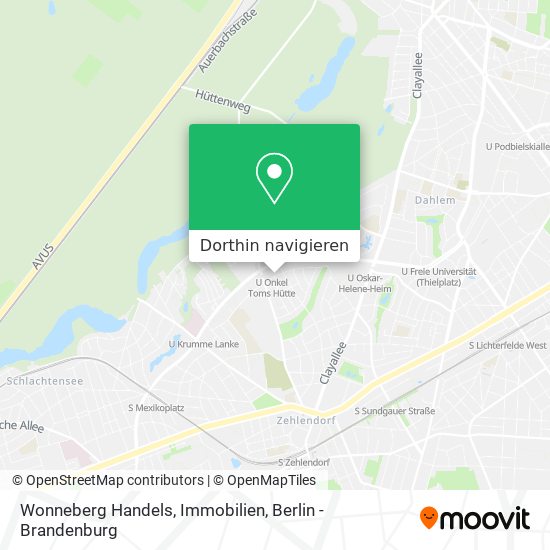 Wonneberg Handels, Immobilien Karte