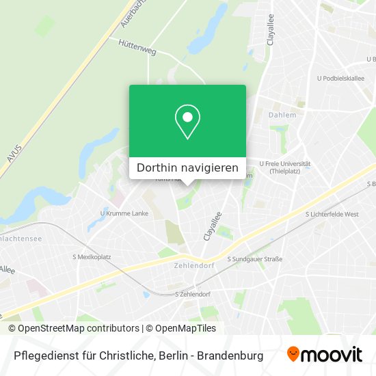 Pflegedienst für Christliche Karte
