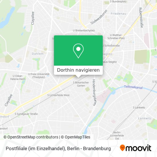 Postfiliale (im Einzelhandel) Karte