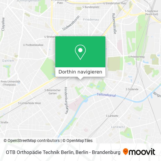 OTB Orthopädie Technik Berlin Karte