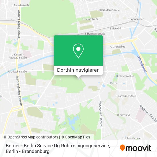 Berser - Berlin Service Ug Rohrreinigungsservice Karte