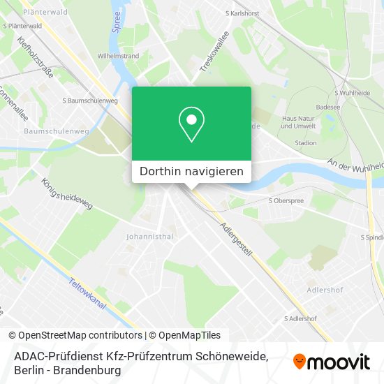 ADAC-Prüfdienst Kfz-Prüfzentrum Schöneweide Karte