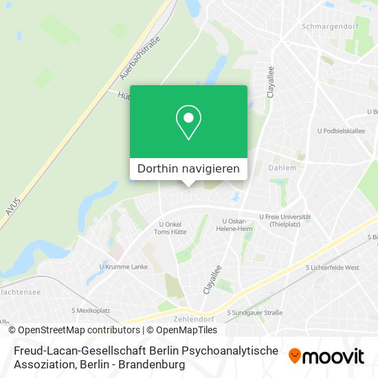 Freud-Lacan-Gesellschaft Berlin Psychoanalytische Assoziation Karte