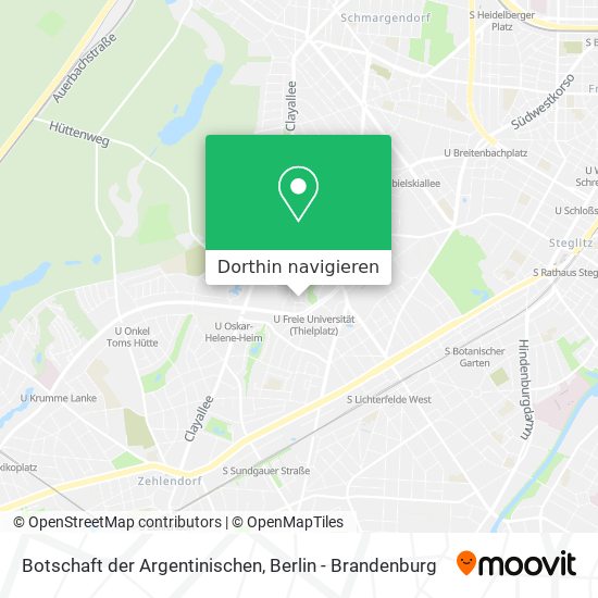 Botschaft der Argentinischen Karte