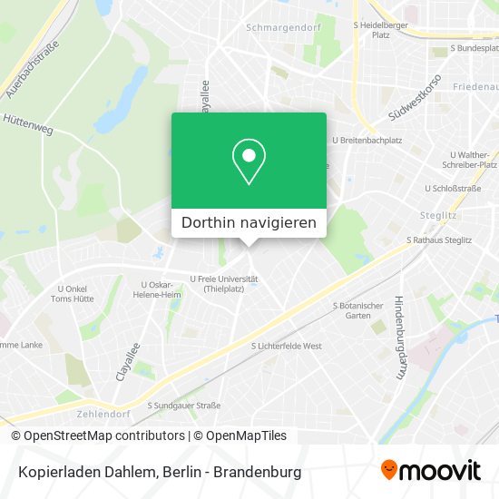 Kopierladen Dahlem Karte