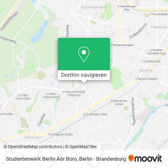 Studentenwerk Berlin Aör Büro Karte