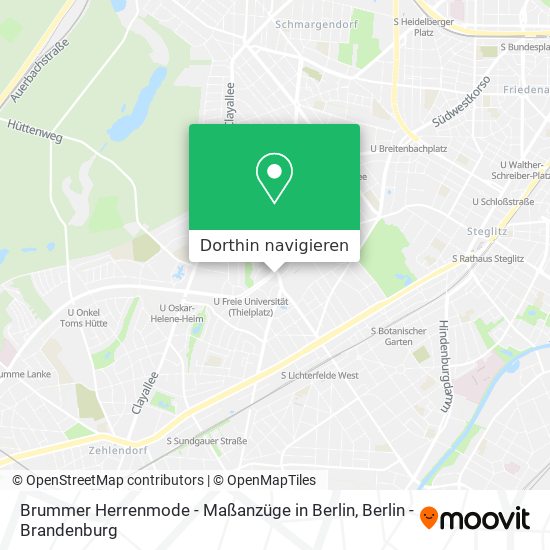 Brummer Herrenmode - Maßanzüge in Berlin Karte