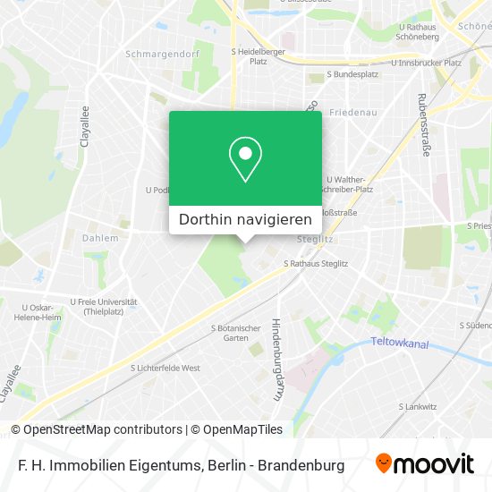 F. H. Immobilien Eigentums Karte