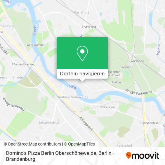 Domino's Pizza Berlin Oberschöneweide Karte