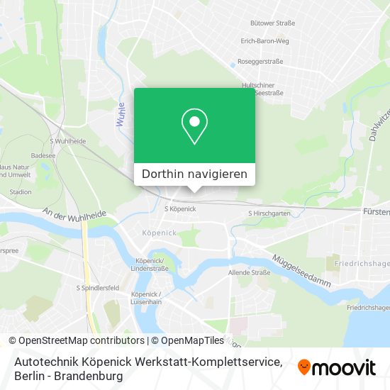 Autotechnik Köpenick Werkstatt-Komplettservice Karte