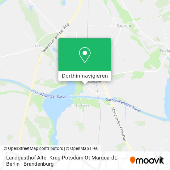 Landgasthof Alter Krug Potsdam Ot Marquardt Karte