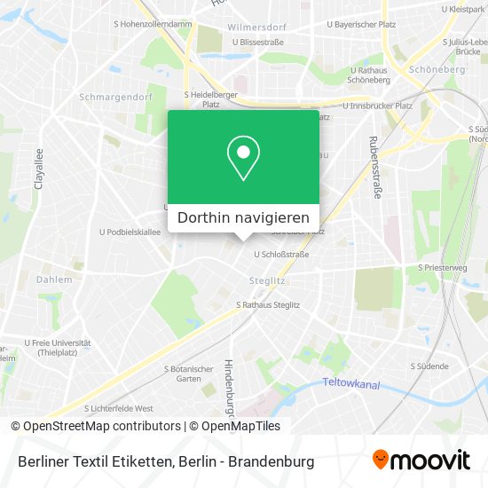 Berliner Textil Etiketten Karte