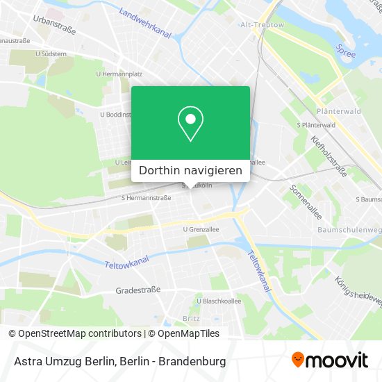 Astra Umzug Berlin Karte