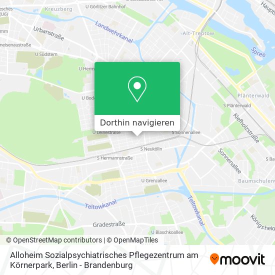 Alloheim Sozialpsychiatrisches Pflegezentrum am Körnerpark Karte