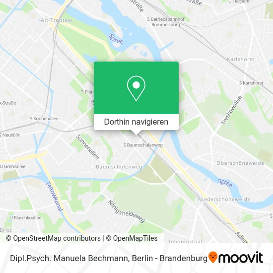 Dipl.Psych. Manuela Bechmann Karte