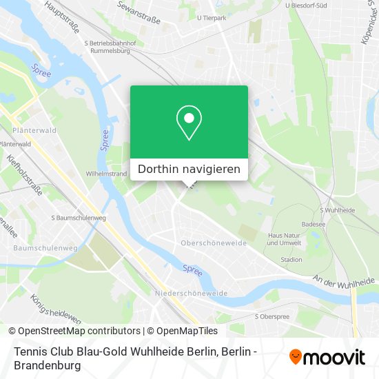 Tennis Club Blau-Gold Wuhlheide Berlin Karte