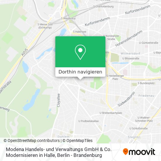 Modena Handels- und Verwaltungs GmbH & Co. Modernisieren in Halle Karte