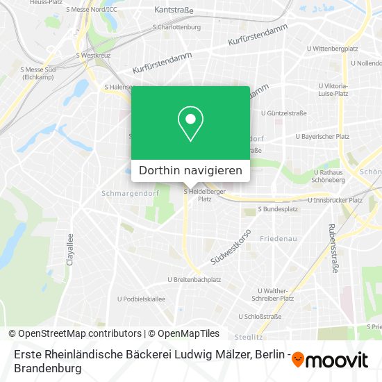 Erste Rheinländische Bäckerei Ludwig Mälzer Karte