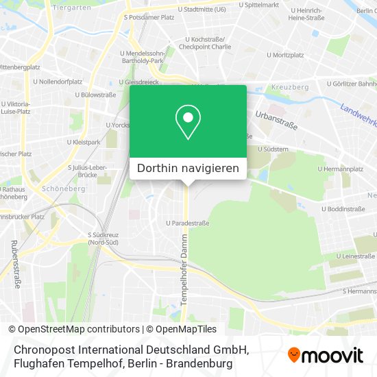 Chronopost International Deutschland GmbH, Flughafen Tempelhof Karte