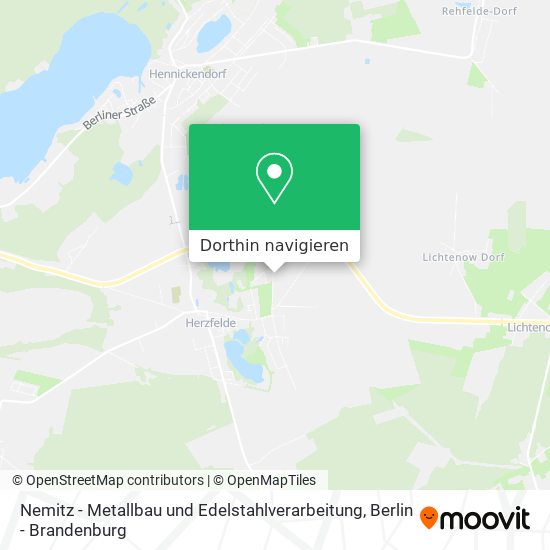 Nemitz - Metallbau und Edelstahlverarbeitung Karte