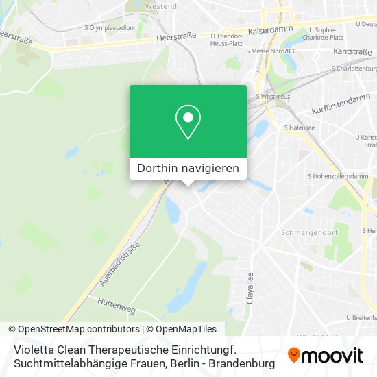 Violetta Clean Therapeutische Einrichtungf. Suchtmittelabhängige Frauen Karte