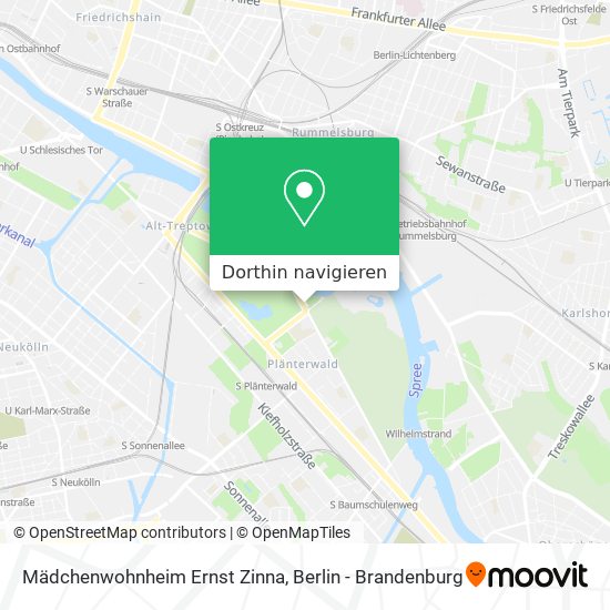 Mädchenwohnheim Ernst Zinna Karte