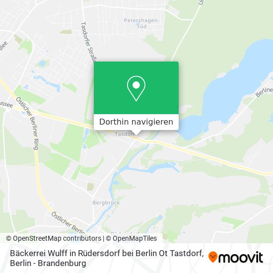 Bäckerrei Wulff in Rüdersdorf bei Berlin Ot Tastdorf Karte