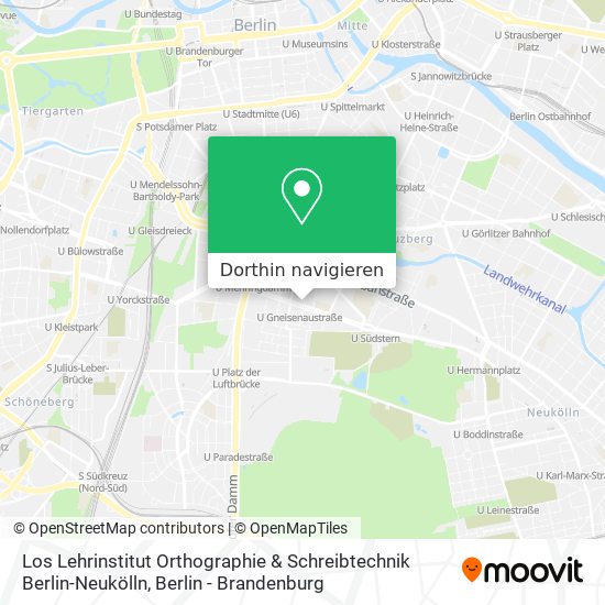 Los Lehrinstitut Orthographie & Schreibtechnik Berlin-Neukölln Karte