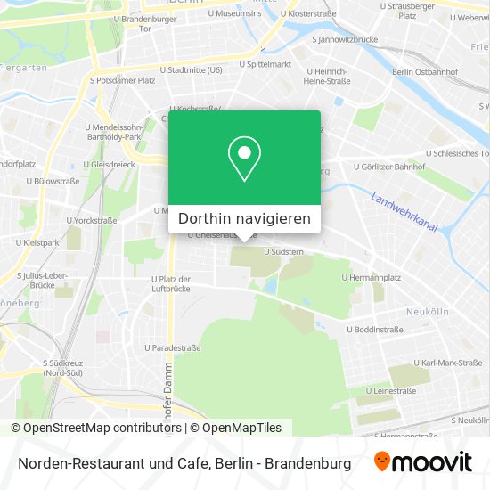 Norden-Restaurant und Cafe Karte