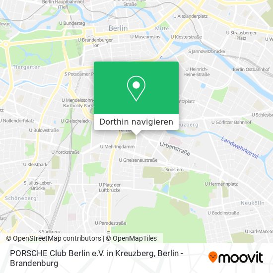 PORSCHE Club Berlin e.V. in Kreuzberg Karte