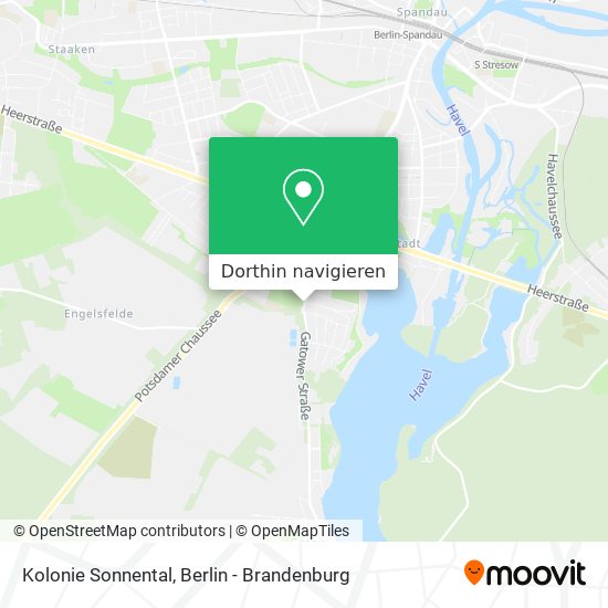 Kolonie Sonnental Karte