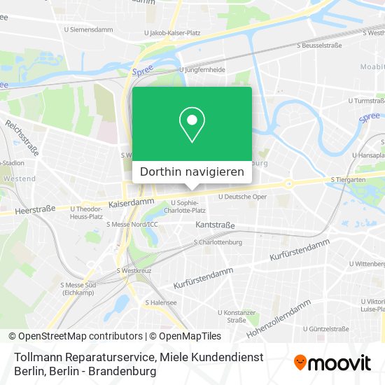 Tollmann Reparaturservice, Miele Kundendienst Berlin Karte