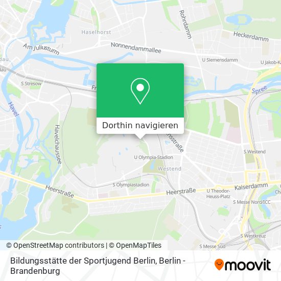 Bildungsstätte der Sportjugend Berlin Karte