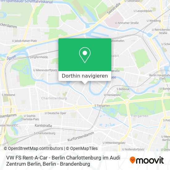 VW FS Rent-A-Car - Berlin Charlottenburg im Audi Zentrum Berlin Karte