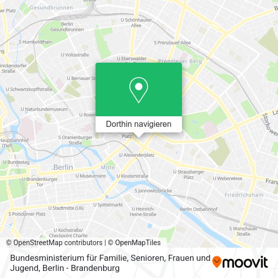 Bundesministerium für Familie, Senioren, Frauen und Jugend Karte