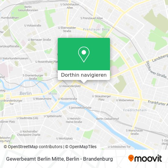 Gewerbeamt Berlin Mitte Karte